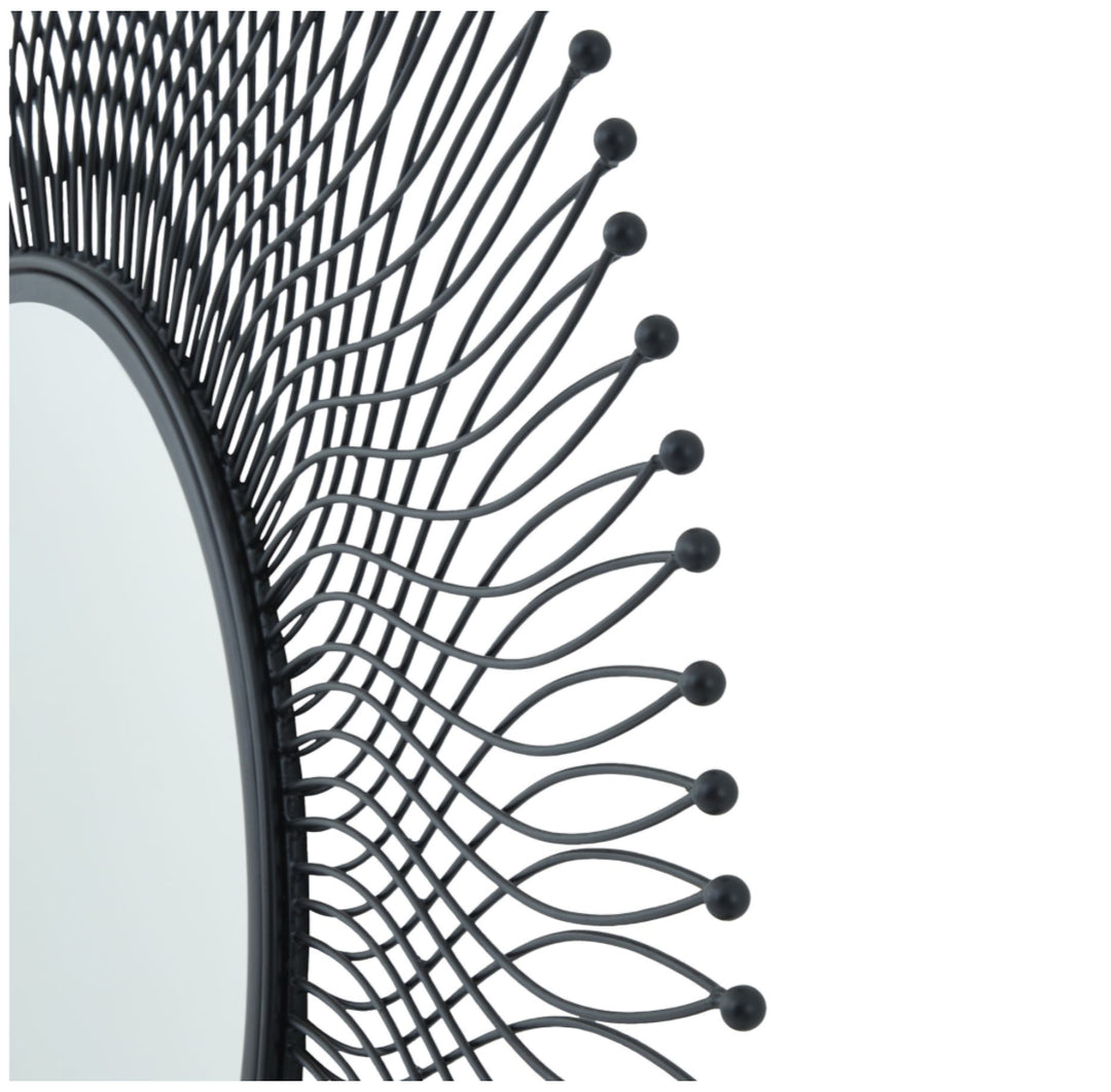 Rio Black Large Wire Mirror