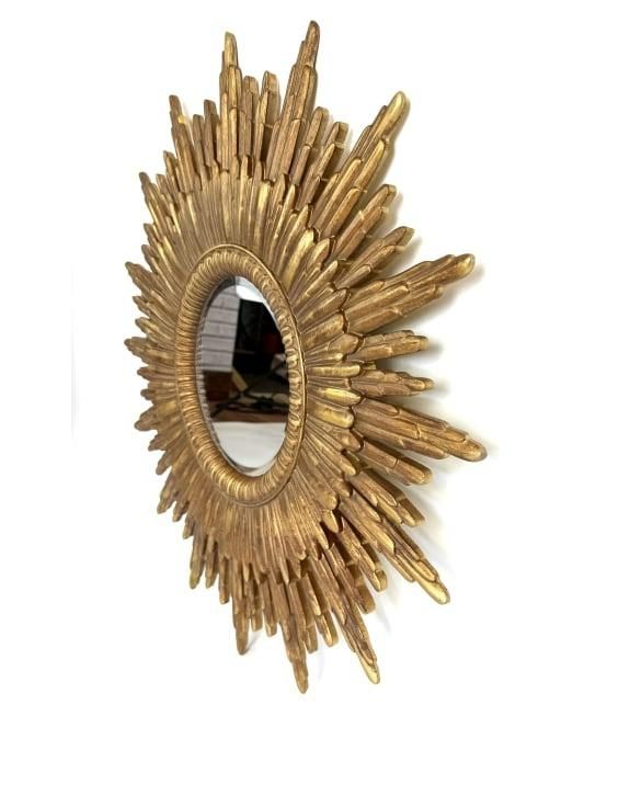 Large antique gold mirror