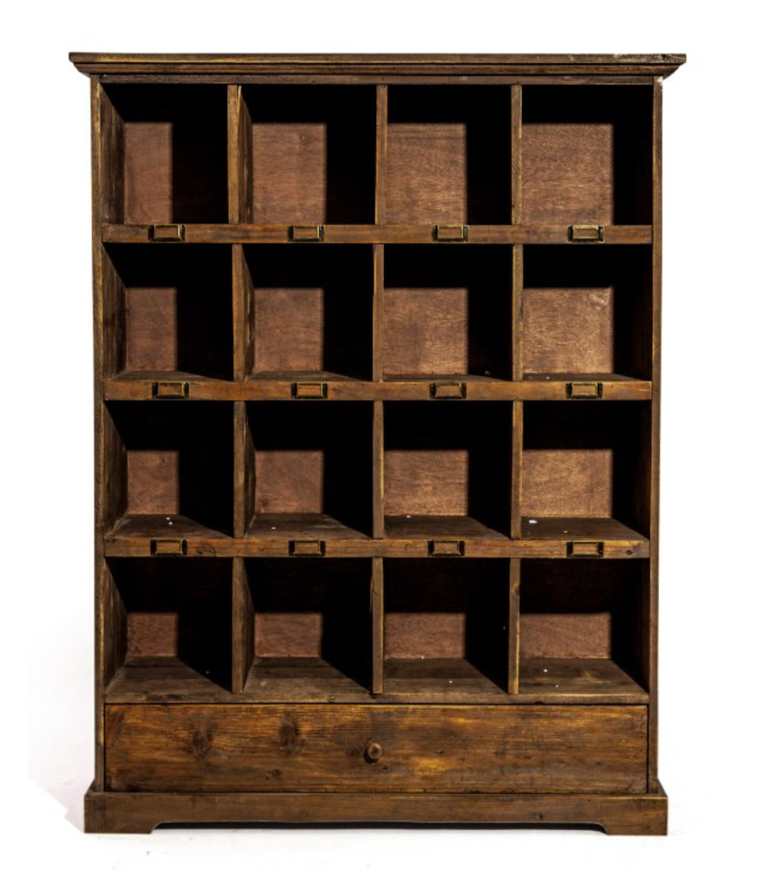 Rustic wooden extra large freestanding storage unit