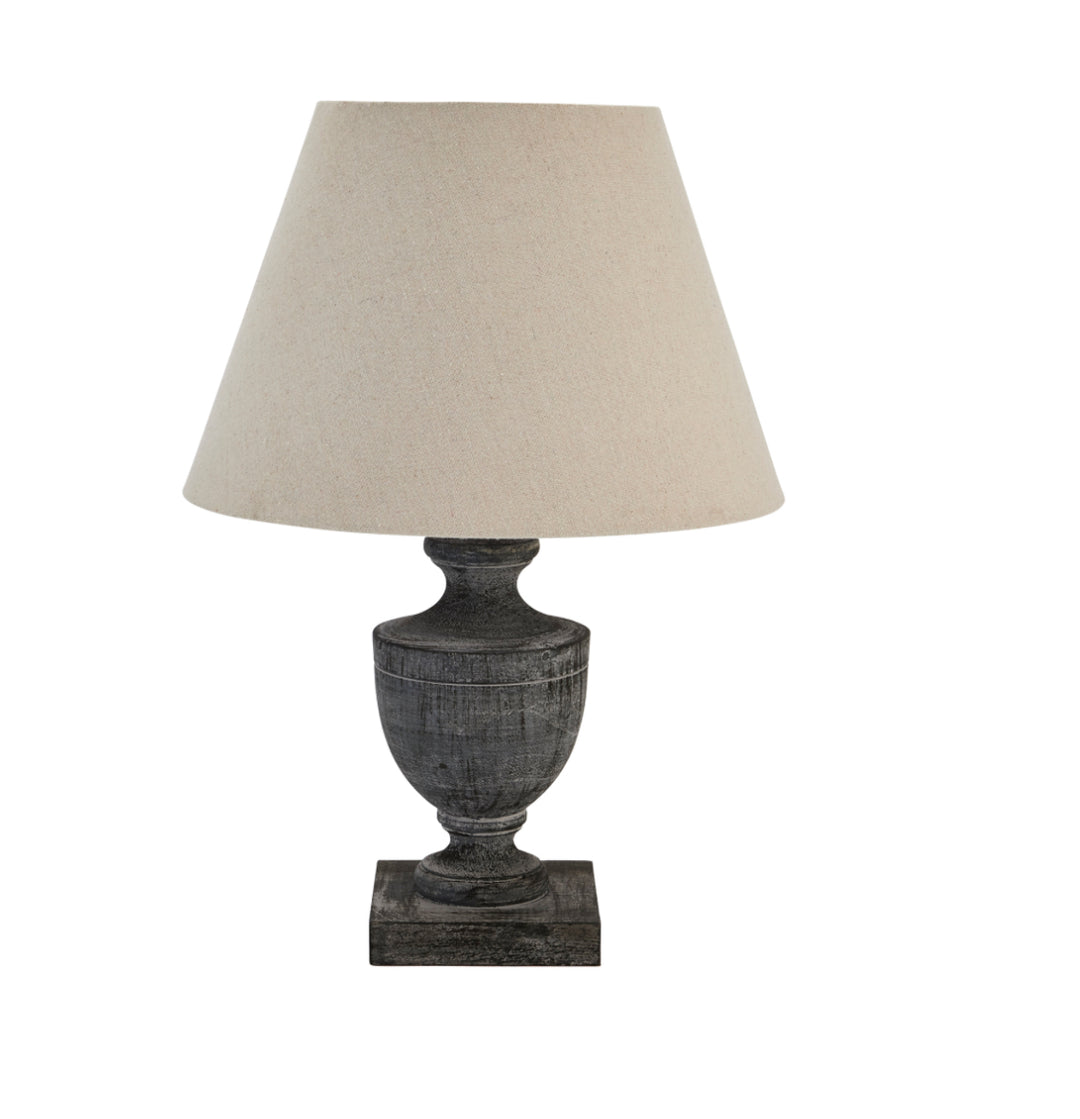 Inca urn wooden table lamp